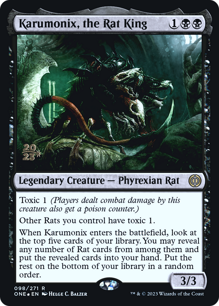 Karumonix, le Roi des Rats (PONE-98S) - Phyrexia : Tous ne feront qu'un (Promotions)