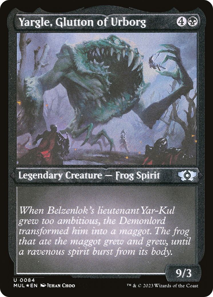 Yargle, Glutton of Urborg (Foil Etched) (MUL-084) - Multiverse Legends Foil