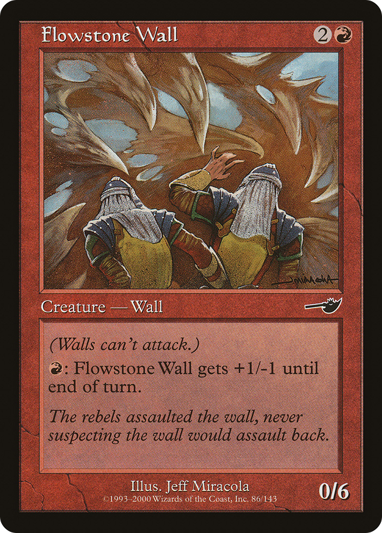 Mur Flowstone (NEM-086) - Feuille Nemesis 