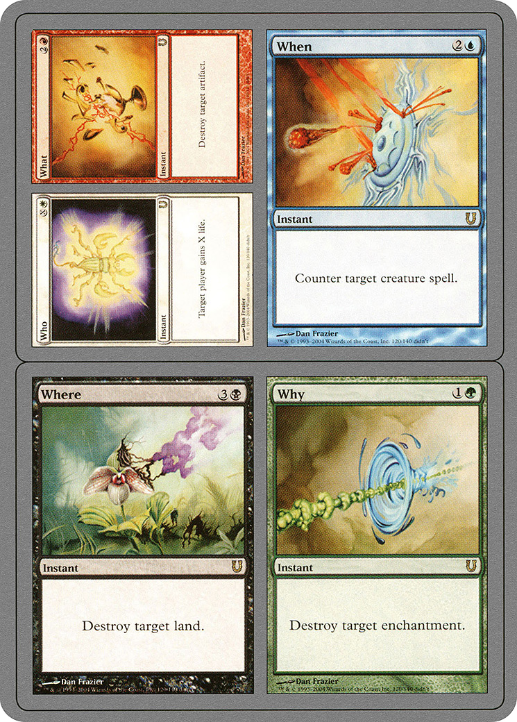 Qui // Quoi // Quand // Où // Pourquoi (UNH-120) - Unhinged Foil 