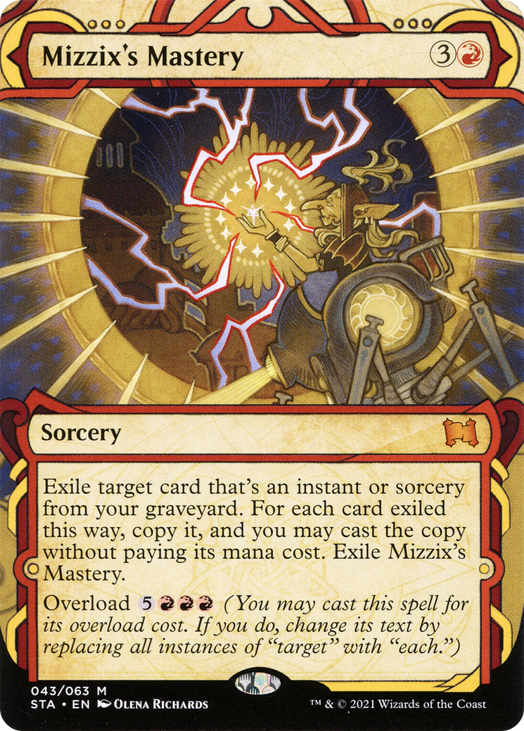 Mizzix's Mastery (STA-043) - Archives mystiques de Strixhaven : (Vitrine) (Sans bordure) Feuille gravée 