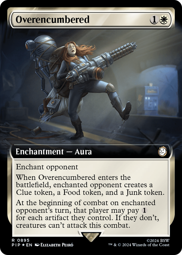 Overencumbered (Extended Art) (Surge Foil) (PIP-895) - Fallout: (Extended Art) Foil