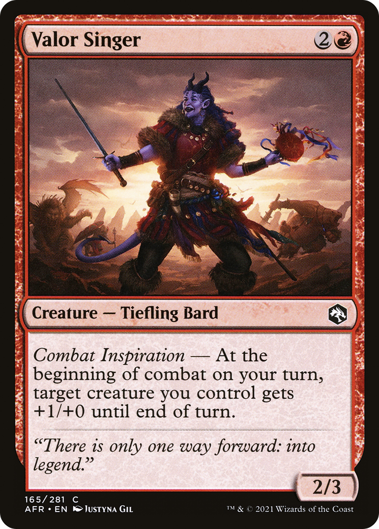 Valor Singer (AFR-165) - Aventures dans les Royaumes Oubliés (Foil) 