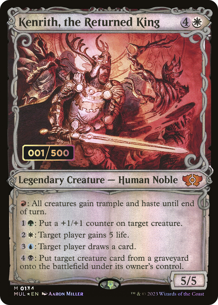 Kenrith, the Returned King (Serial Numbered) (MUL-134Z) - Multiverse Legends: (Showcase) Foil
