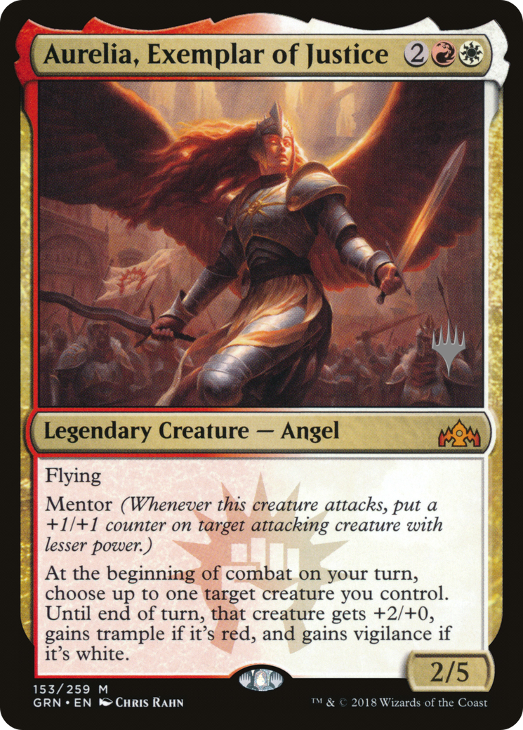 Aurelia, Exemplar of Justice (PPM20-153P) - Guilds of Ravnica Promos