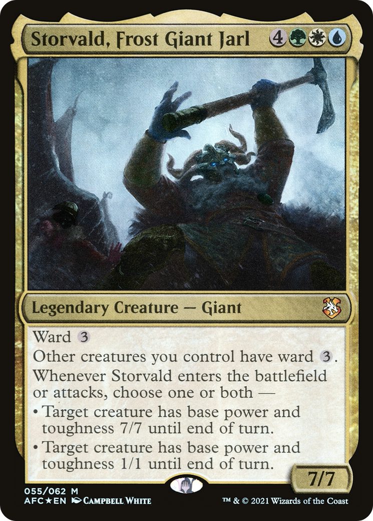 Storvald, Frost Giant Jarl (AFC-055) - Forgotten Realms Commander Foil