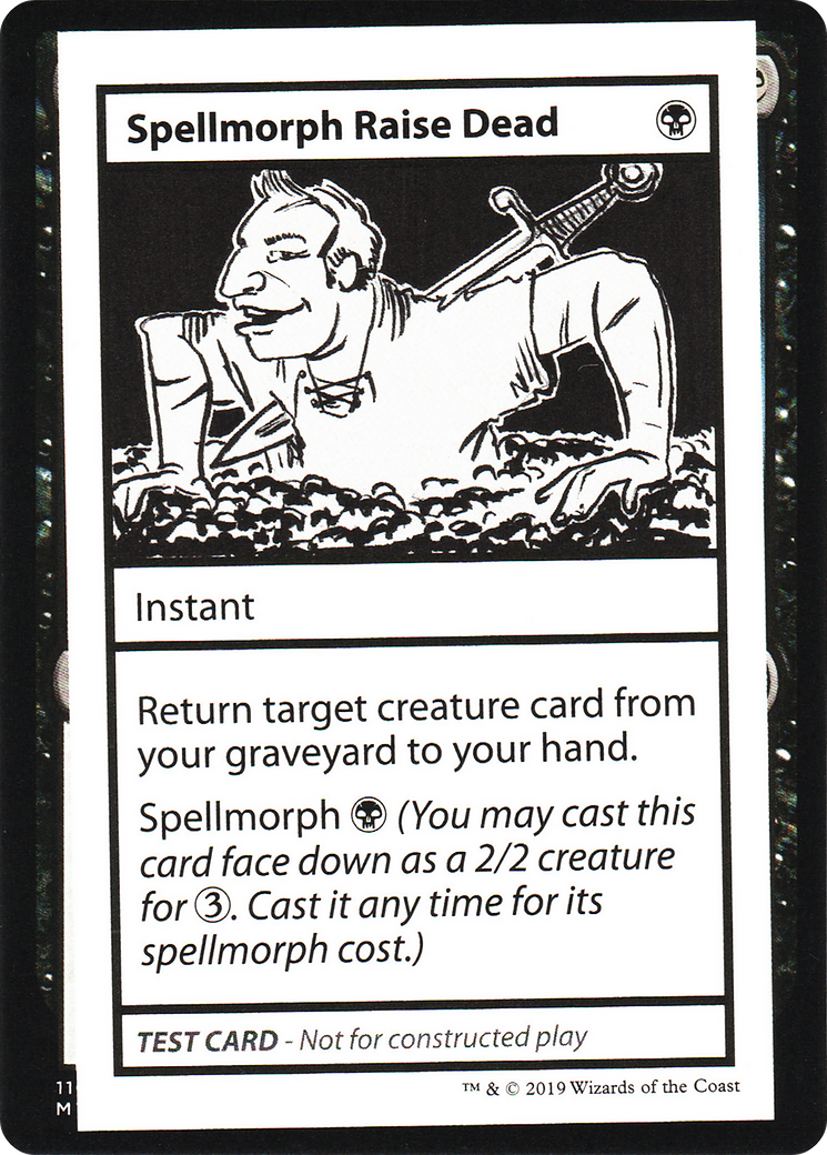 Spellmorph Raise Dead (No PW Symbol) (CMB1-) - Mystery Booster Playtest Cards 2021