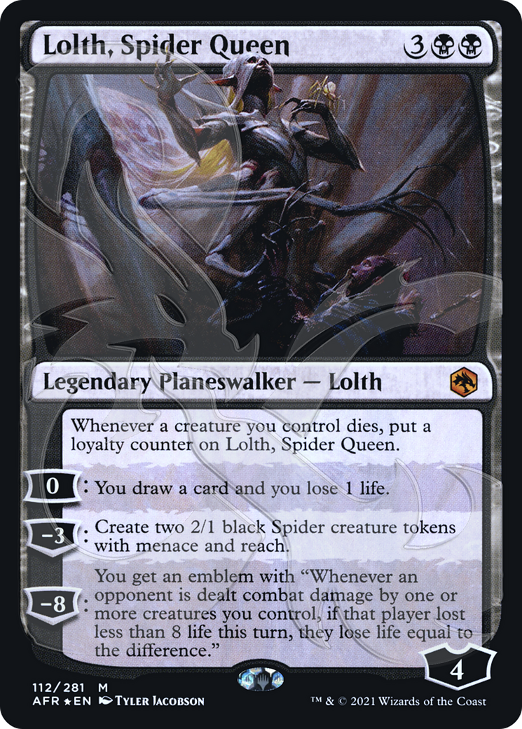 Lolth, Spider Queen (AFR&-112A) - Adventures in the Forgotten Realms Promos Foil