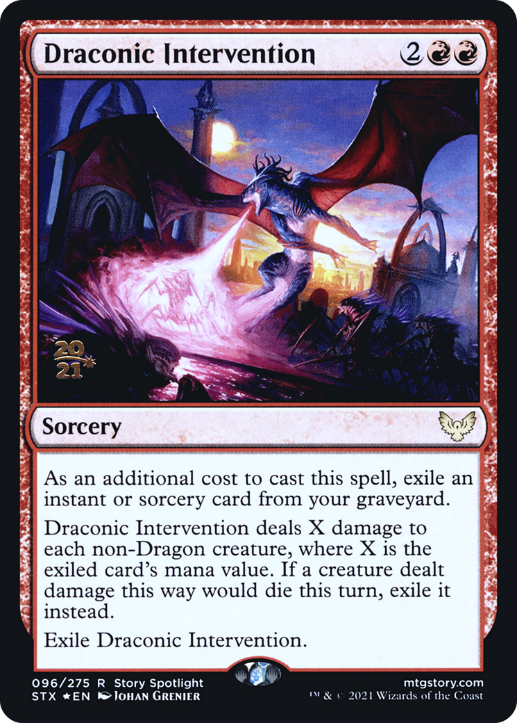 Draconic Intervention (PRE-096) - Strixhaven: School of Mages Promos Foil
