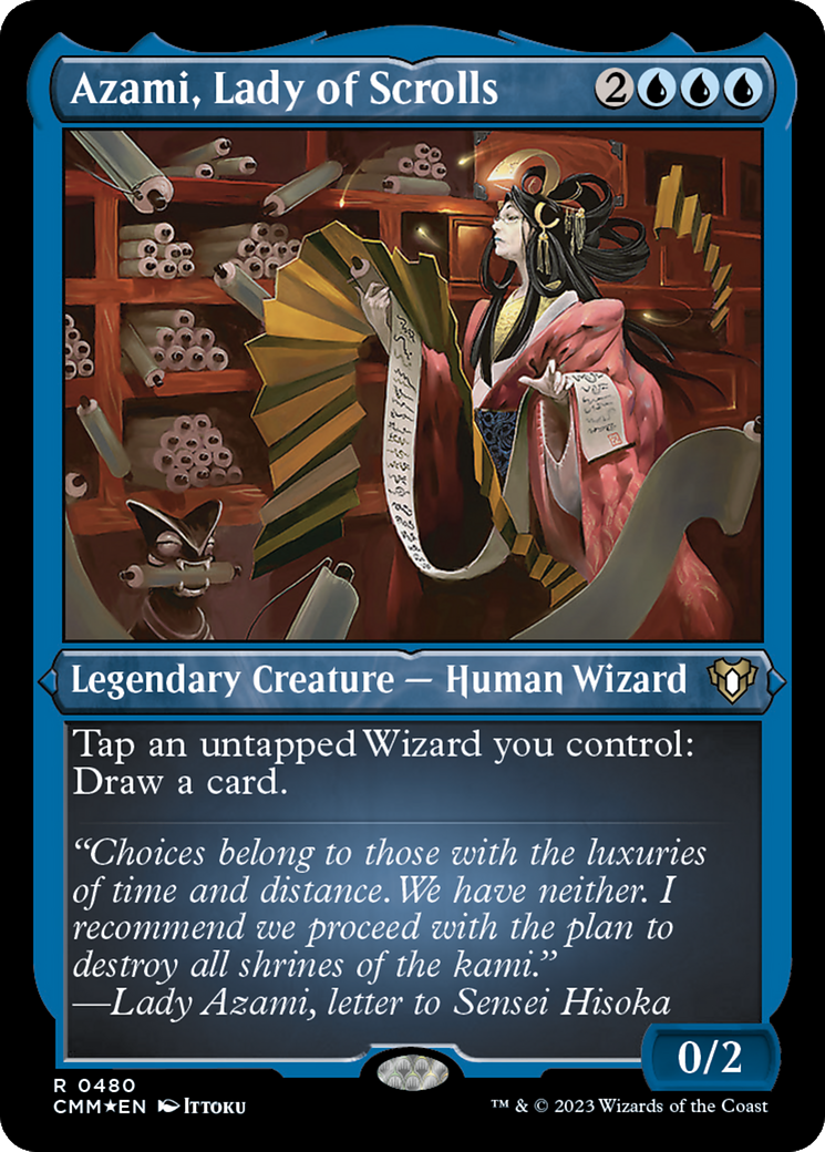 Azami, Dame des Parchemins (CMM-480) - Commander Masters Etched Foil 