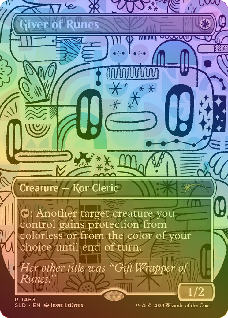 Giver of Runes (Rainbow Foil) (SLD-1463) - Secret Lair Drop (Borderless) Foil