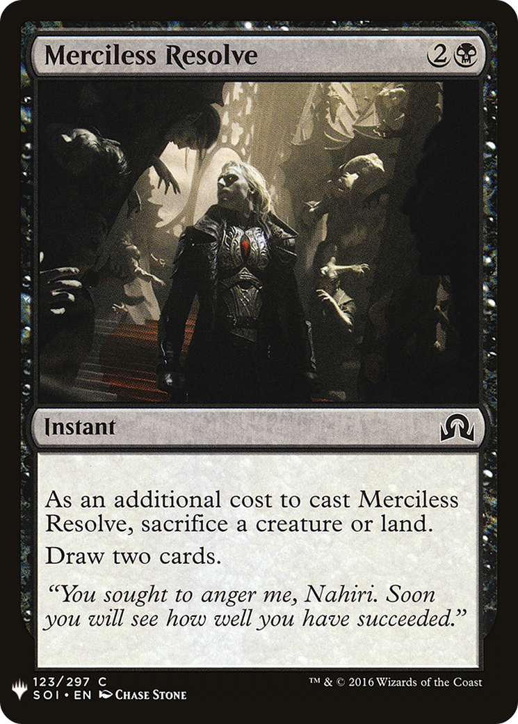 Merciless Resolve (LIST-SOI-123) - The List