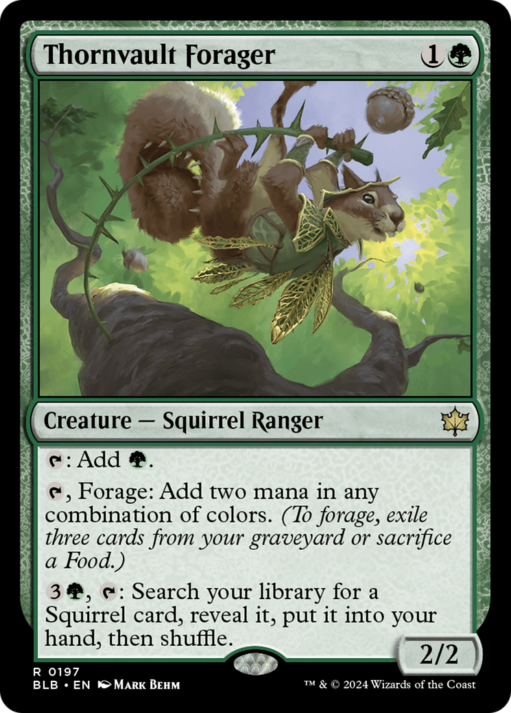 Thornvault Forager (BLB-197) - Feuille Bloomburrow
