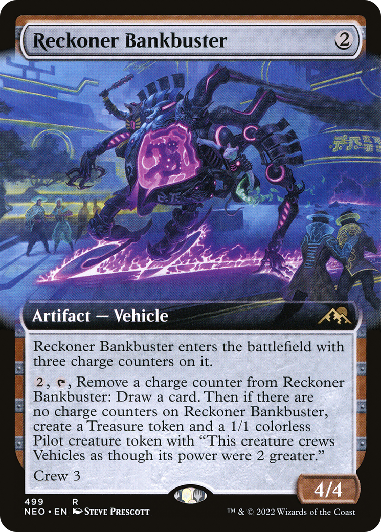 Reckoner Bankbuster (NEO-499) - Kamigawa : Neon Dynasty (Extended Art) 