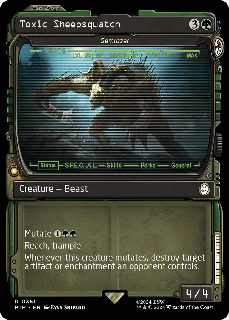 Gemrazer (PIP-351) - Fallout / Toxic Sheepsquatch : (Vitrine) 