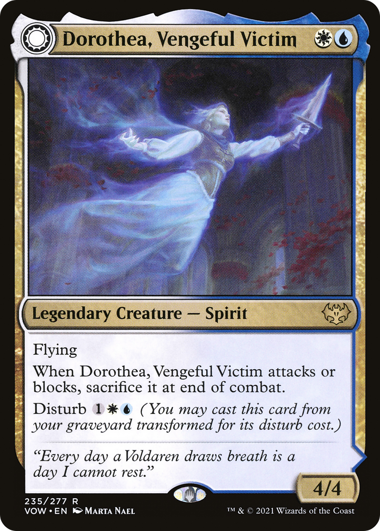 Dorothea, Vengeful Victim (VOW-235) - Innistrad: Crimson Vow: (Double Faced Transform) Foil