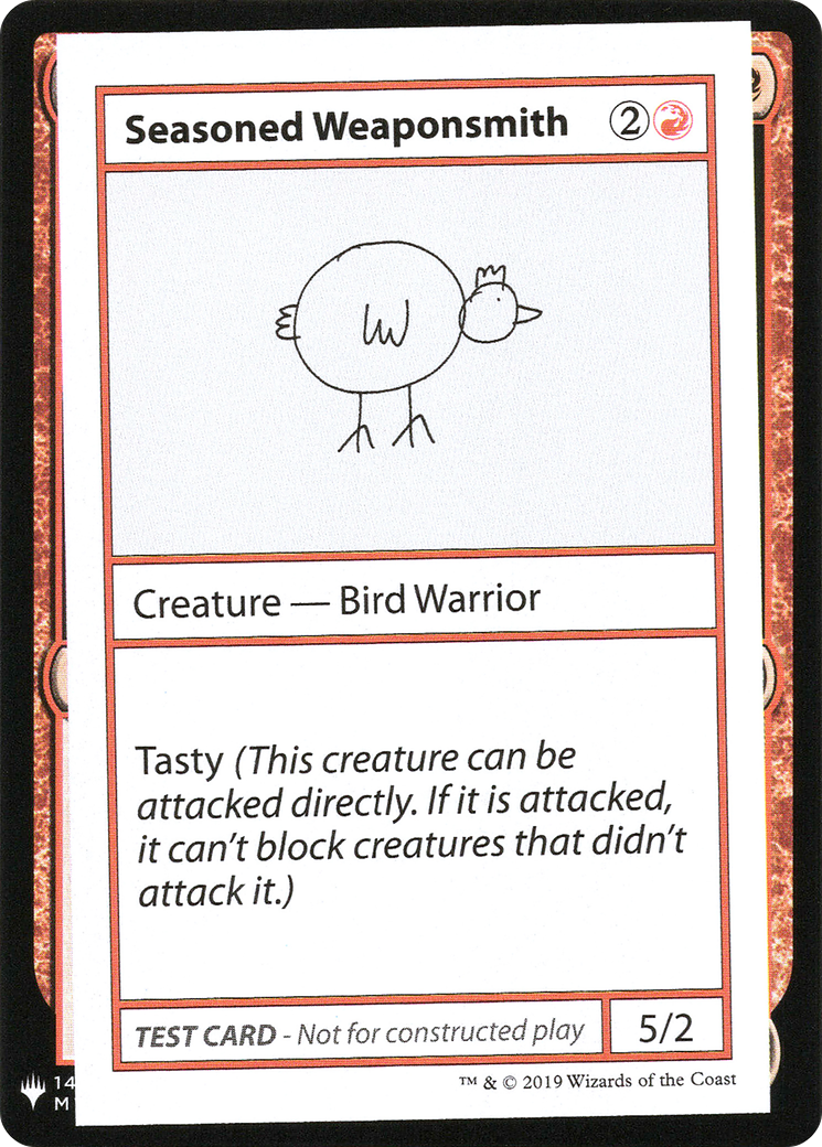 Seasoned Weaponsmith (CMB1-) - Mystery Booster Playtest Cards 2019
