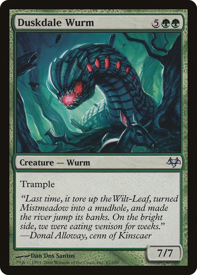Duskdale Wurm (EVE-067) - Feuille d'événement 