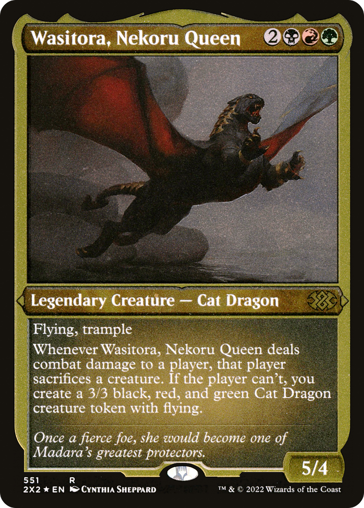 Wasitora, Nekoru Queen (2X2-551) - Double Masters 2022 Etched Foil