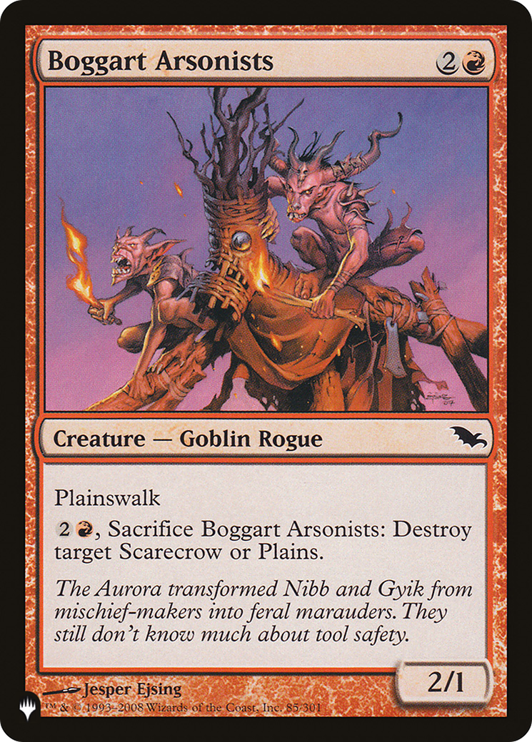 Boggart Arsonists (LIST-85/301) - The List