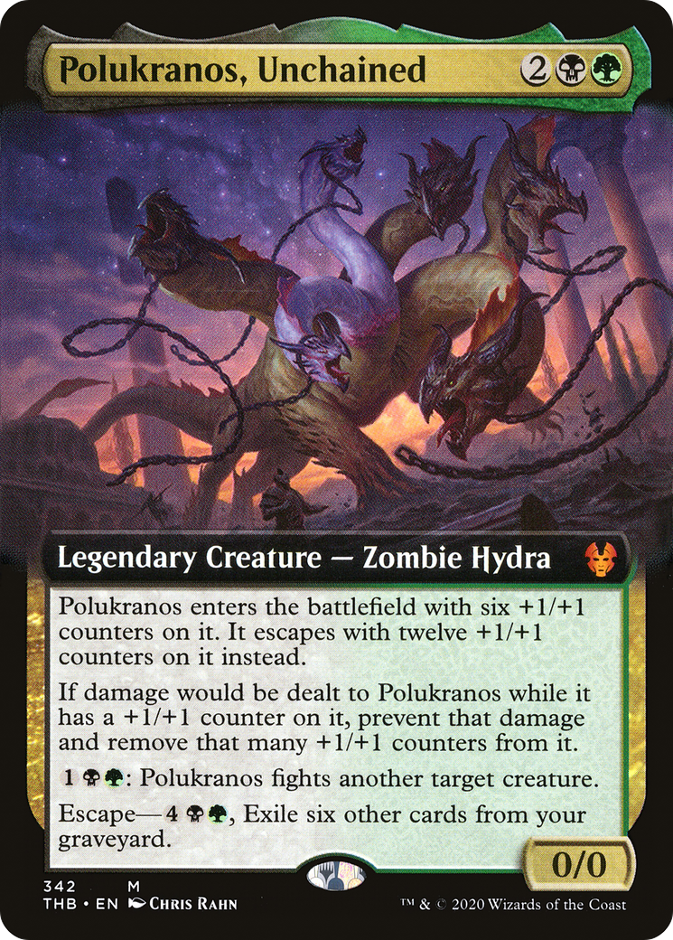 Polukranos, Unchained (Extended Art) (THB-342) - Theros Beyond Death: (Extended Art) Foil