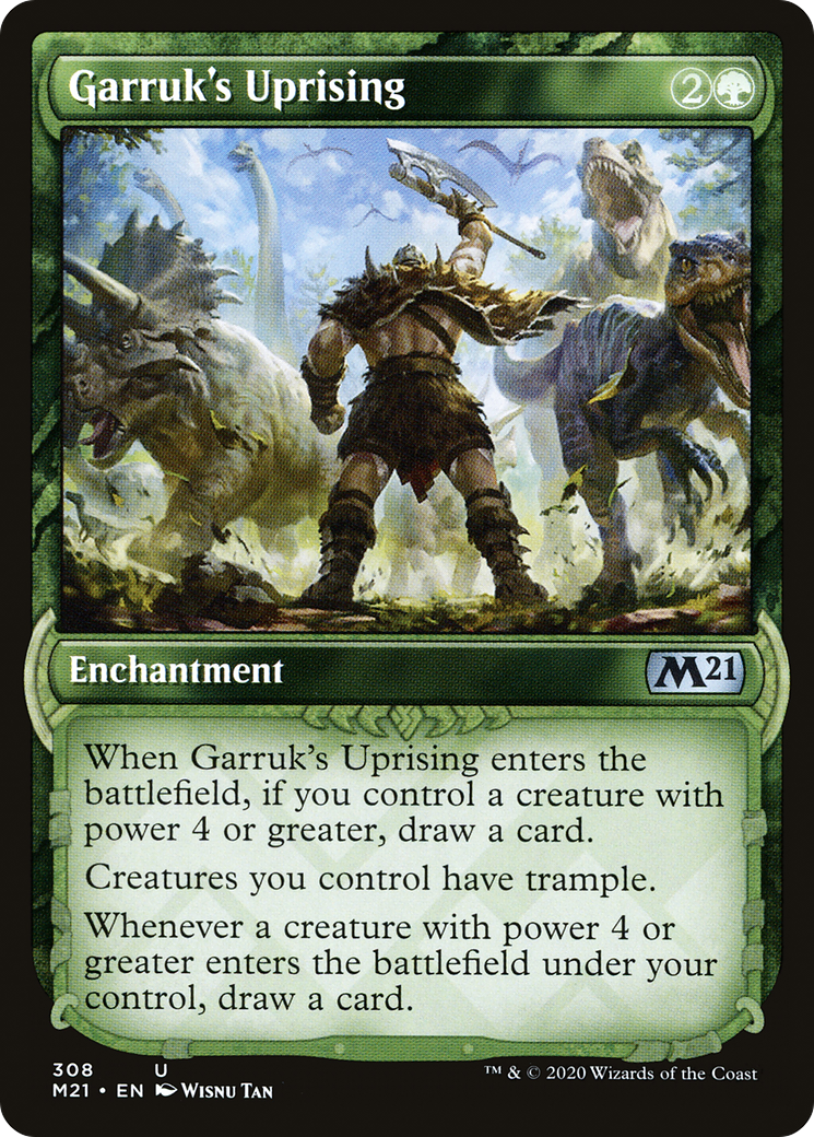 Garruk's Uprising (Showcase) (M21-308) - Core Set 2021: (Showcase) Foil