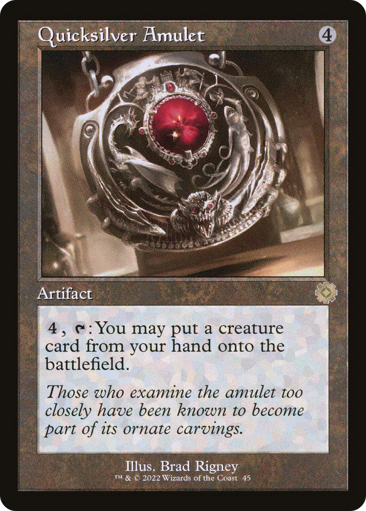 Quicksilver Amulet (BRR-045) - The Brothers' War Retro Artifacts Foil