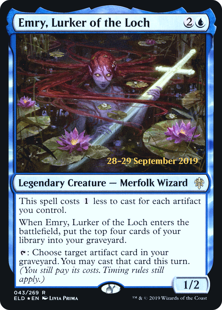 Emry, Lurker of the Loch (PRE-043) - Throne of Eldraine Promos Foil
