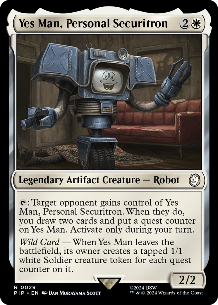 Oui, l'homme, Securitron personnel (PIP-029) - Fallout Foil