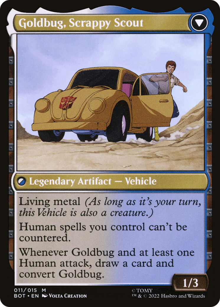 Goldbug, l'allié de l'humanité // Goldbug, l'éclaireur (BOT-011) - Transformers : (convertdfc) Foil 