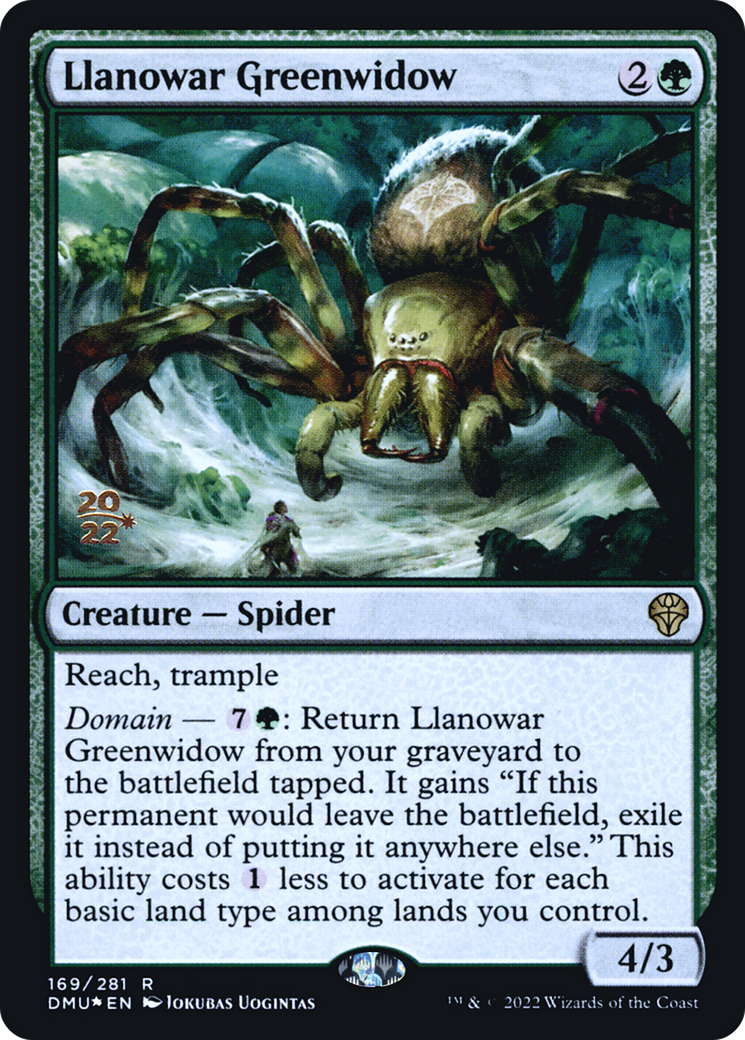 Llanowar Greenwidow (PRE-169S) - Dominaria United Promos Foil