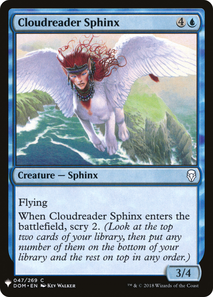 Cloudreader Sphinx (PLST-DOM-47) - La liste 