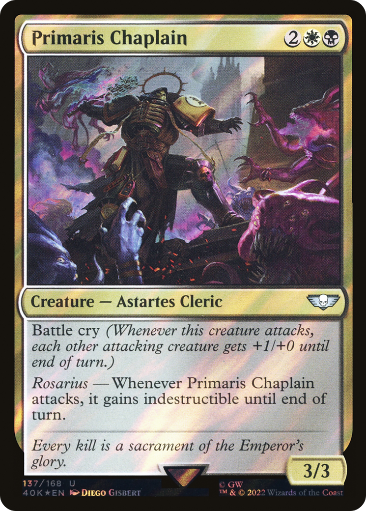 Primaris Chaplain (Surge Foil) (40K-137★) - Warhammer 40,000 Commander Foil