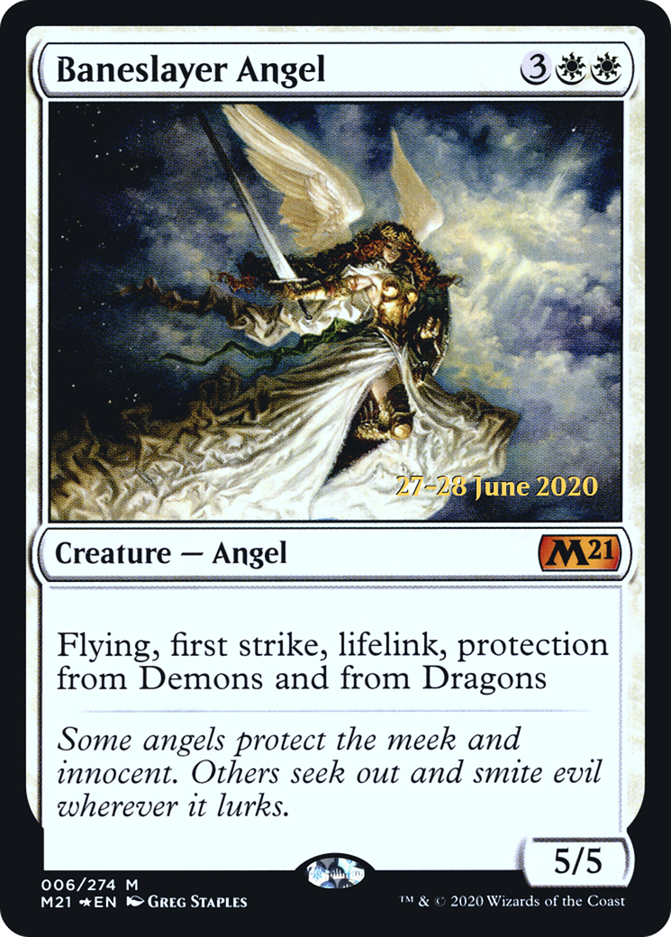 Baneslayer Angel (PRE-006) - Core Set 2021 Promos Foil