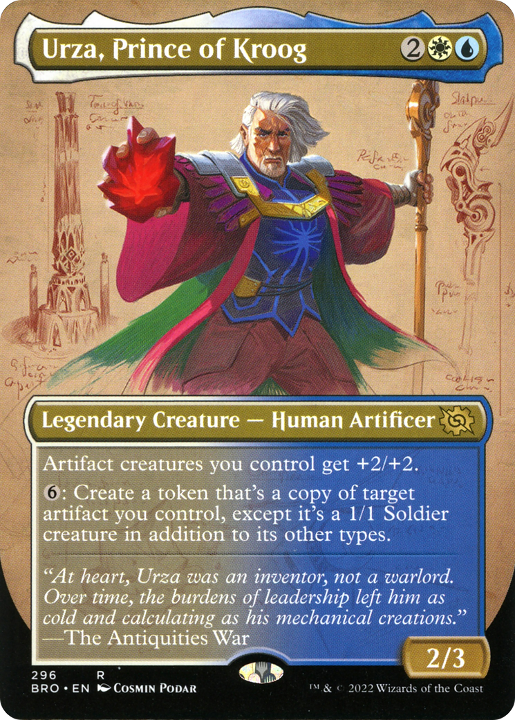 Urza, Prince of Kroog (Borderless) (BRO-296) - The Brothers' War (Borderless)
