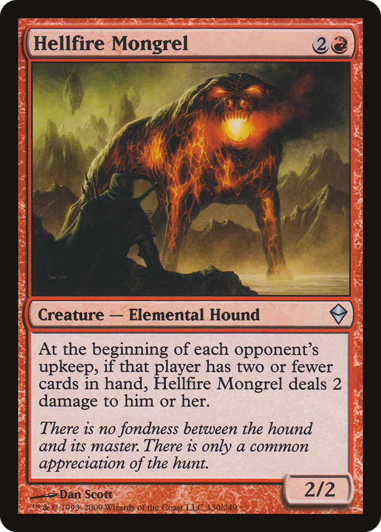 Hellfire Mongrel (ZEN-130) - Zendikar Foil