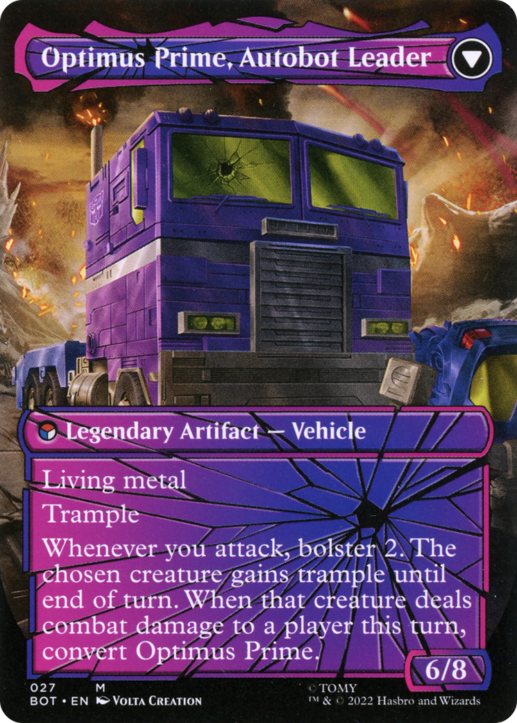 Optimus Prime, Héros // Optimus Prime, Chef Autobot (BOT-027) - Transformers : (shatteredglass, convertdfc) (Sans bordure) Feuille 