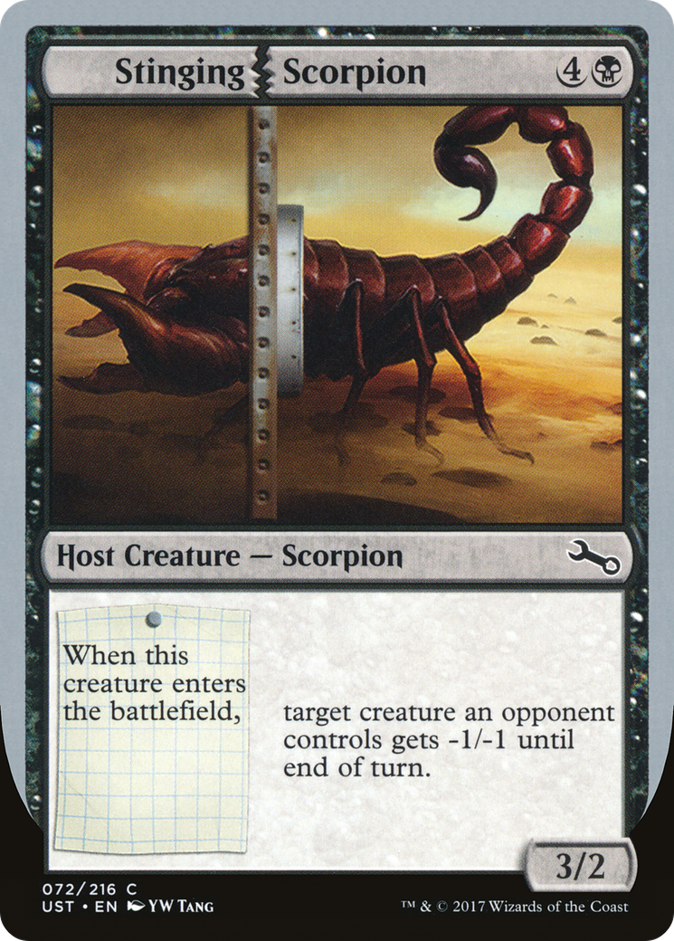 Scorpion piqueur (UST-072) - Instable 