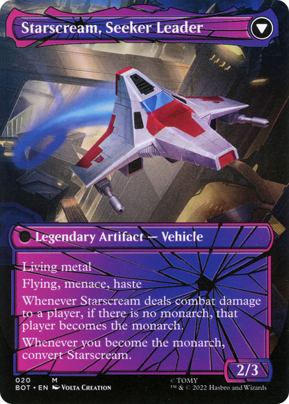 Starscream, assoiffé de pouvoir // Starscream, chef chercheur (BOT-020) - Transformers : (shatteredglass, convertdfc) (sans bordure) Feuille 
