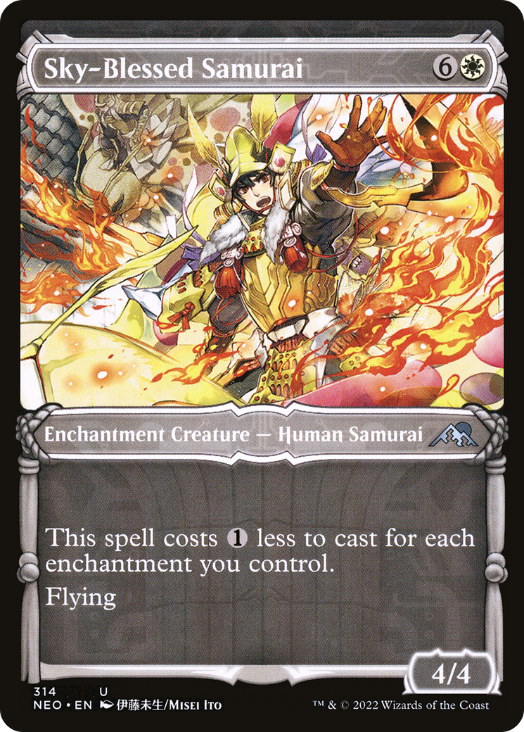 Samouraï béni du ciel (NEO-314) - Kamigawa : Neon Dynasty : (Vitrine) 