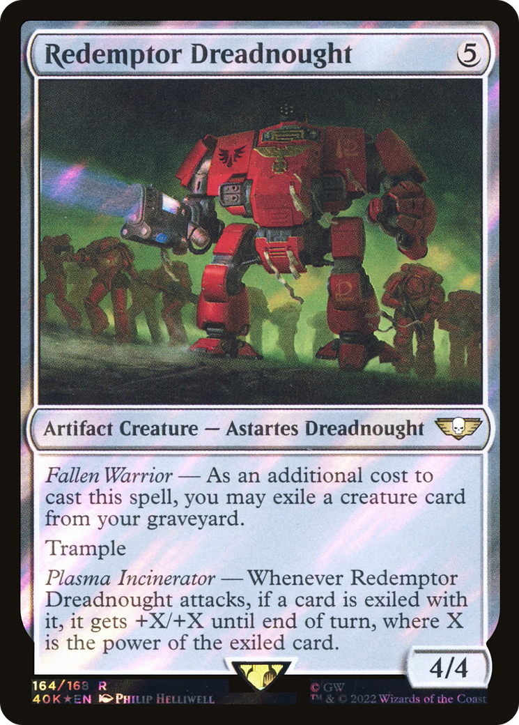Redemptor Dreadnought (Surge Foil) (40K-164★) - Warhammer 40,000 Commander Foil