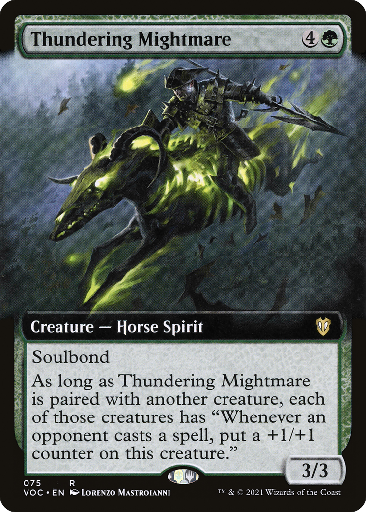 Thundering Mightmare (Extended Art) (VOC-075) - Crimson Vow Commander: (Extended Art)