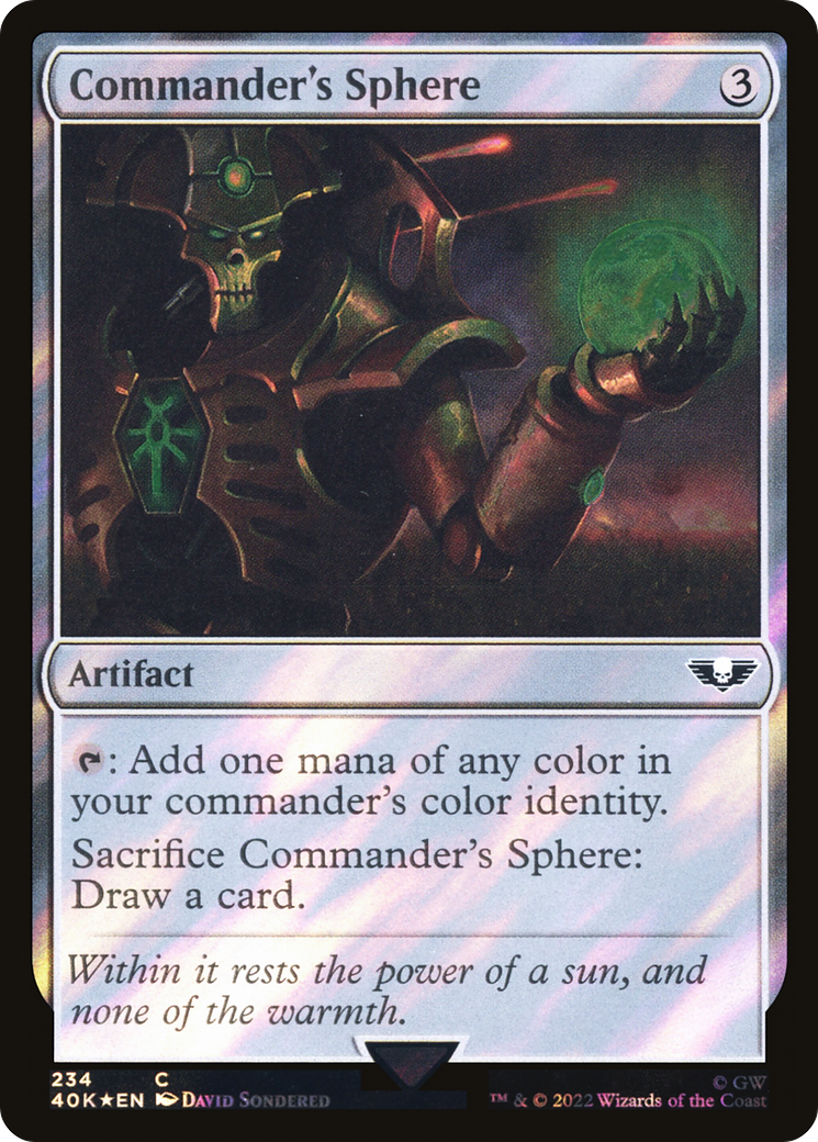 Sphère du Commandant (40K-234★) - Warhammer 40,000 Commander Foil 