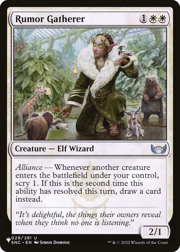 Rumor Gatherer (LIST-SNC-29) - The List
