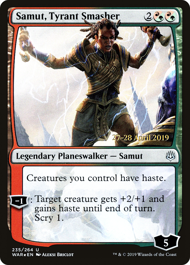 Samut, Tyrant Smasher (PRE-235S) - War of the Spark Promos Foil