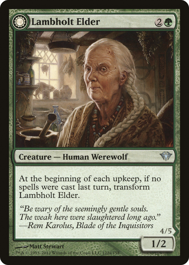 Lambholt Elder // Loup-garou à peau argentée (DKA-122) - Dark Ascension : (Transformation double face) 