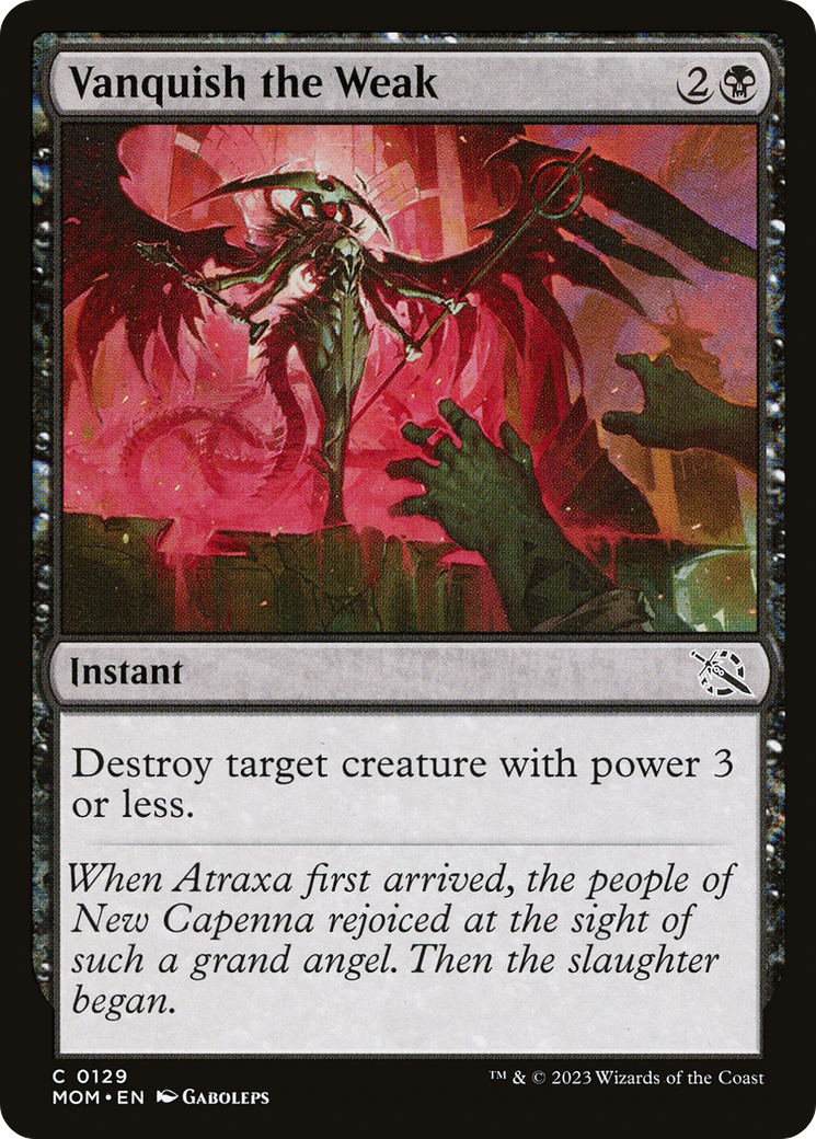 Vaincre les faibles (MOM-129) - Marche de la machine 