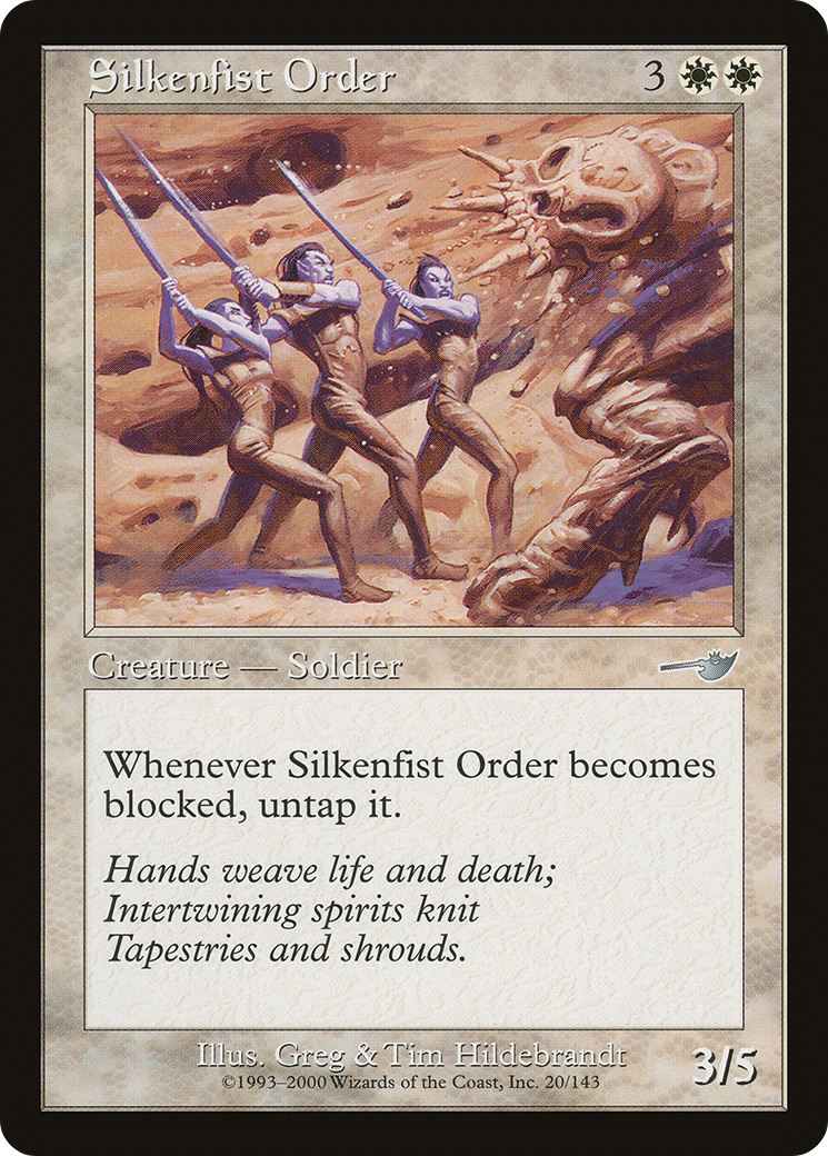Ordre Silkenfist (NEM-020) - Feuille Nemesis 
