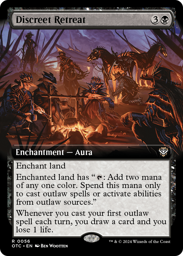 Discreet Retreat (Extended Art) (OTC-056) - Outlaws of Thunder Junction Commander: (Extended Art)