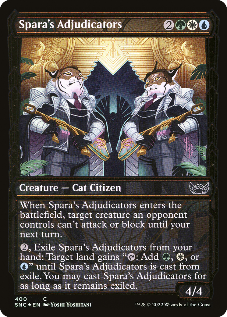 Spara's Adjudicators (Gilded Foil) (SNC-400) - Streets of New Capenna: (Showcase) Foil